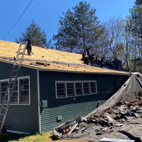 Striiping off old roof before starting the roof installation